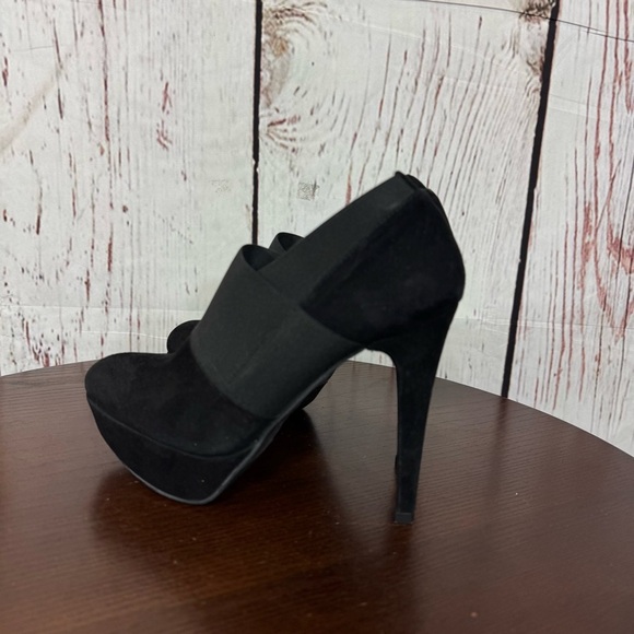 Stuart Weitzman Wrap It Up Women’s Black Suede Leather Platform Booties 6 EUC - Picture 8 of 14